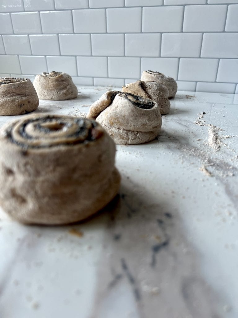 vollwertige Mohnschnecken 1 vollwertige Mohnschnecken